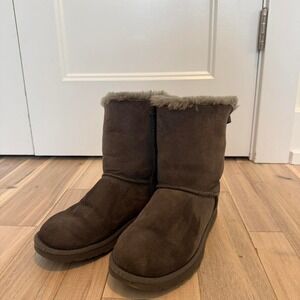 Brown UGG Bailey Bow II boots Sz6 #shearling #winter